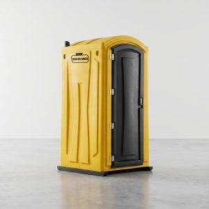 Cabina de baño químico estándar en color amarillo de alta resistencia para faenas y eventos.